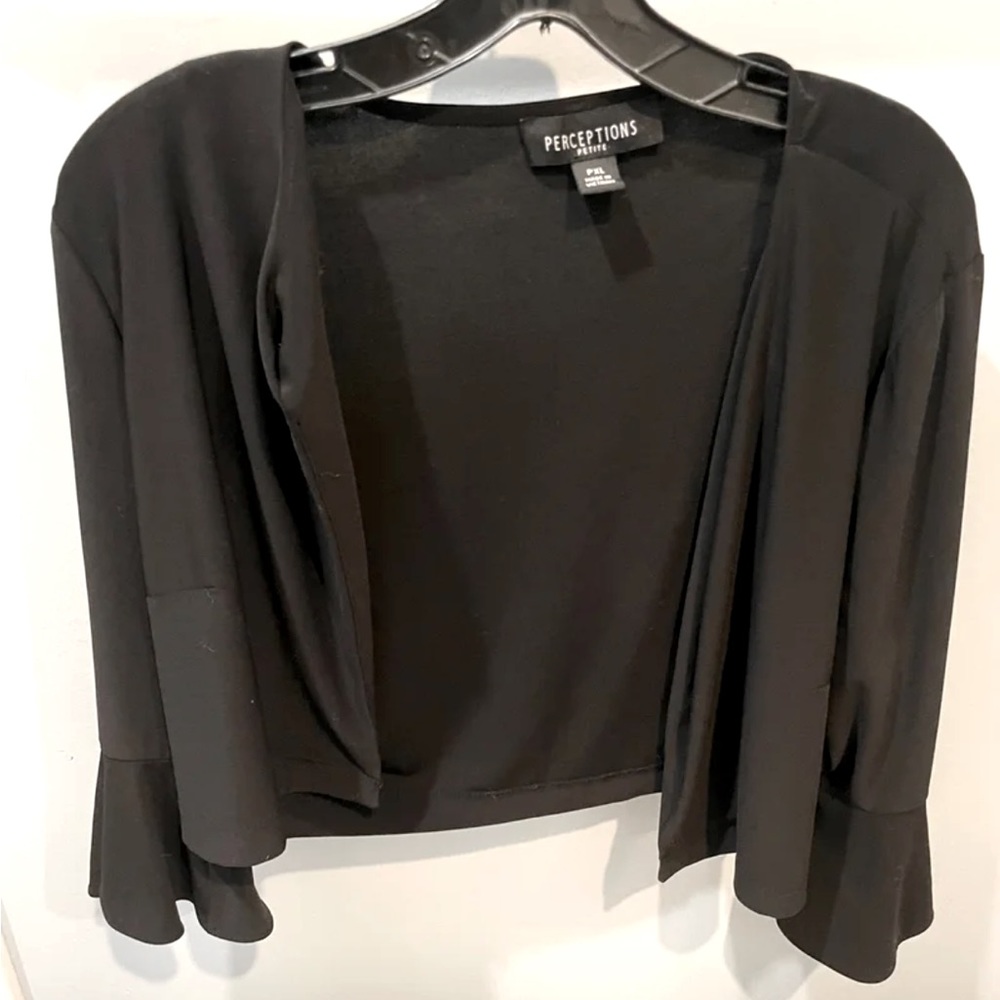 Perception size Petite XL Black formal sweater/ shaw